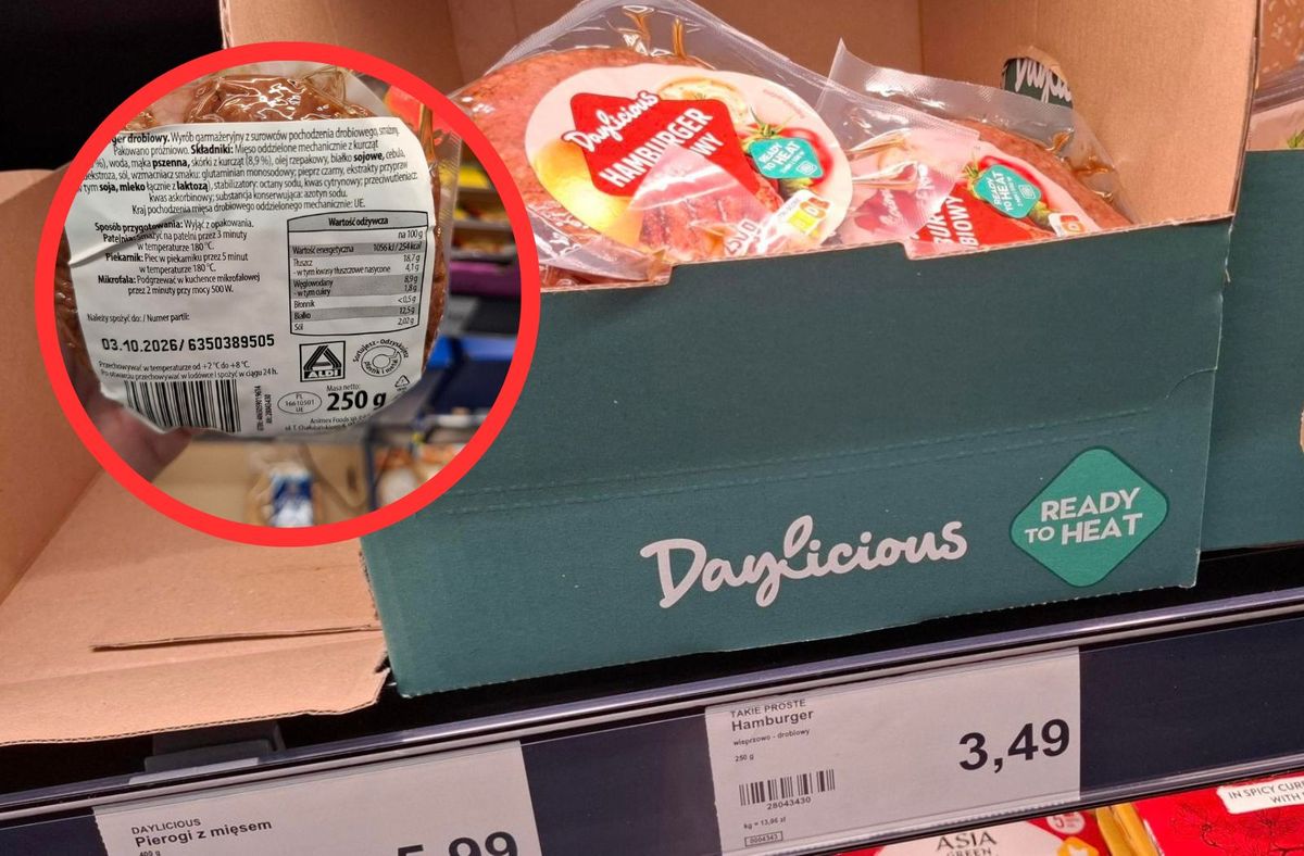 Burger drobiowy z Aldi za 3,49 zł: co kryje etykieta?