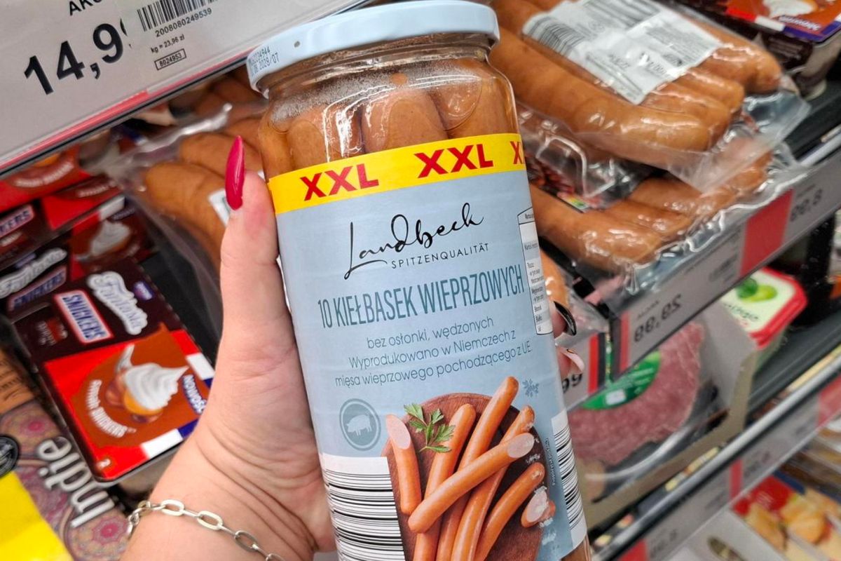 Kiełbaski w słoiku z Aldi: marka Landbeck, 74% mięsa, cena i skład