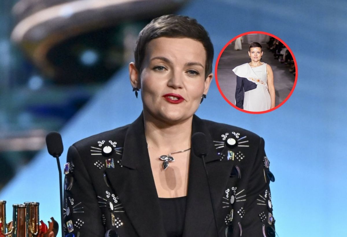 Culture Minister Marta Cienkowska walks in fashion show