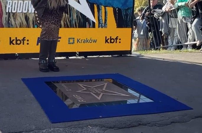 Maryla Rodowicz odsłoniła gwiazdę pod Wawelem w Krakowie