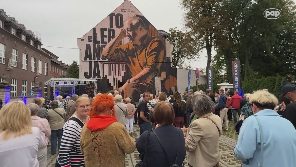 Gliwice: mural Stanisława Soyki przyciąga tłumy turystów