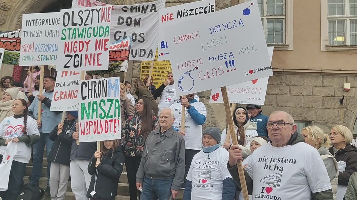 Mieszkańcy gmin Stawiguda i Dywity pikietują przeciw poszerzeniu Olsztyna