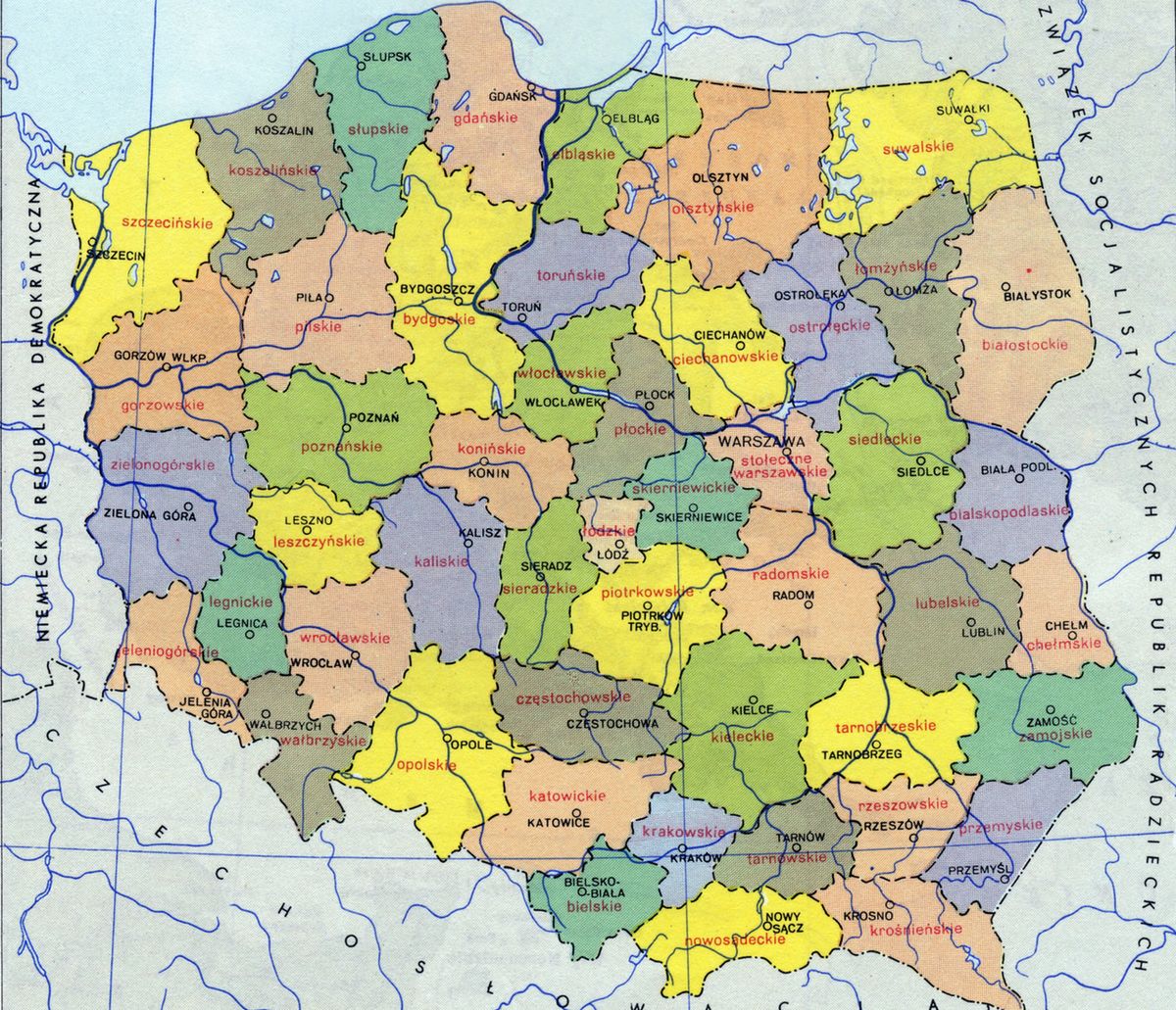 Mapa Polski Miasta