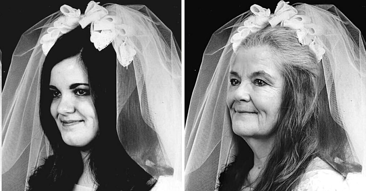 A Couple Recreated Their Wedding Photos While Celebrating Their 50th