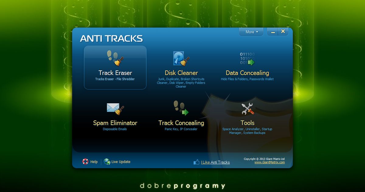 Anti Tracking Software Anti Tracks Free Edition 9.0.1.107 - dobreprogramy