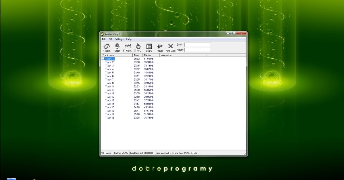 AudioCatalyst 2.1 - dobreprogramy