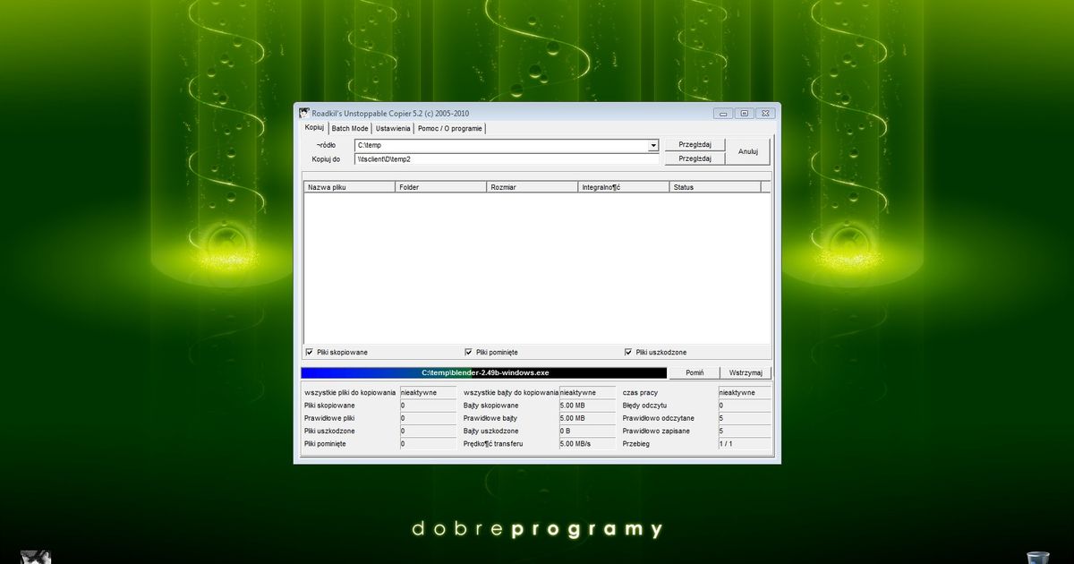 Unstoppable Copier 5.2 - dobreprogramy