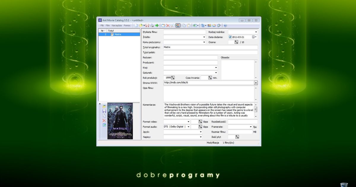 Ant Movie Catalog 4.2.2.2 dobreprogramy