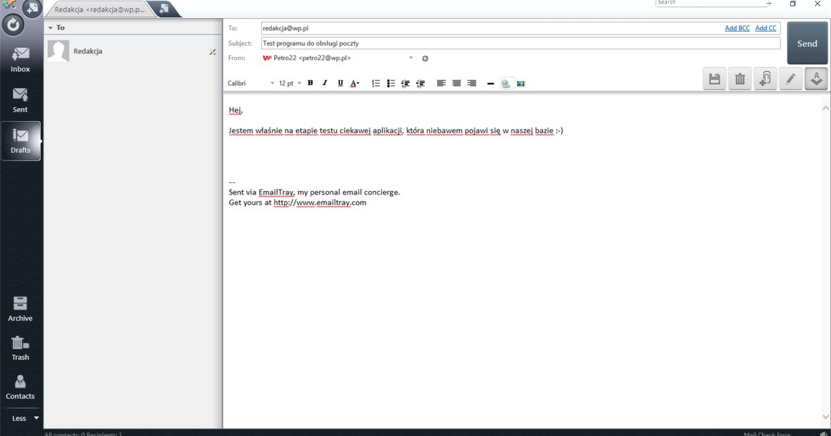 EmailTray 4.0.2.760 - dobreprogramy