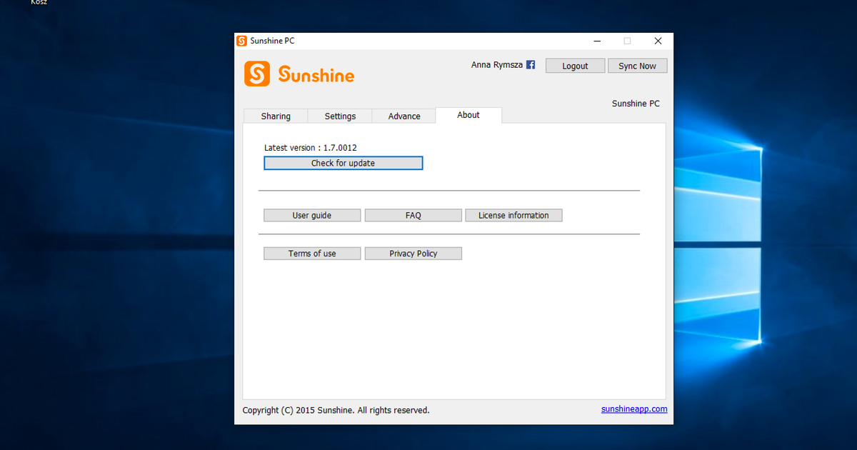 Sunshine Computer Program Sunshine 2.3.7 - dobreprogramy