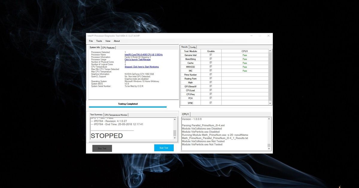 Intel Processor Diagnostic Tool 4.1.5.37 - dobreprogramy