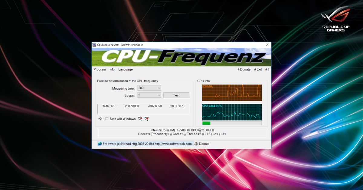CpuFrequenz 4.04 - dobreprogramy