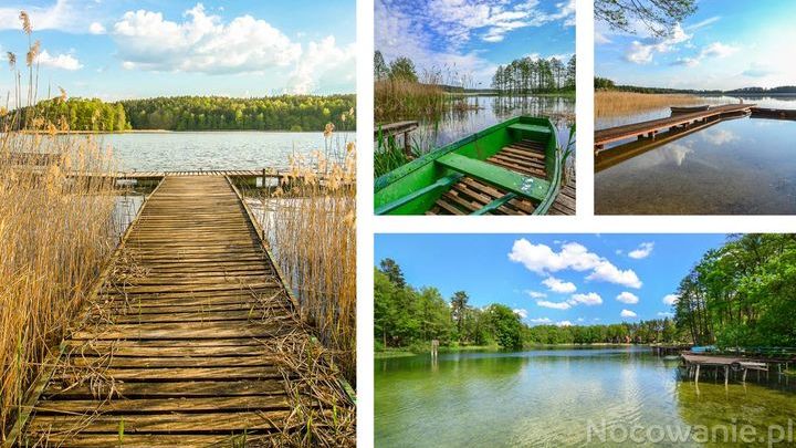 Domki nad jeziorem. Urlop nad wodą z dala od ludzi
