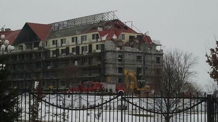 Pożar w Hotelu Gołębiewski!