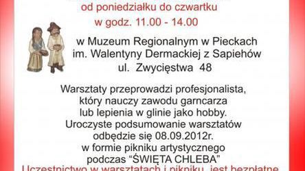 Nauka garncarstwa w Pieckach