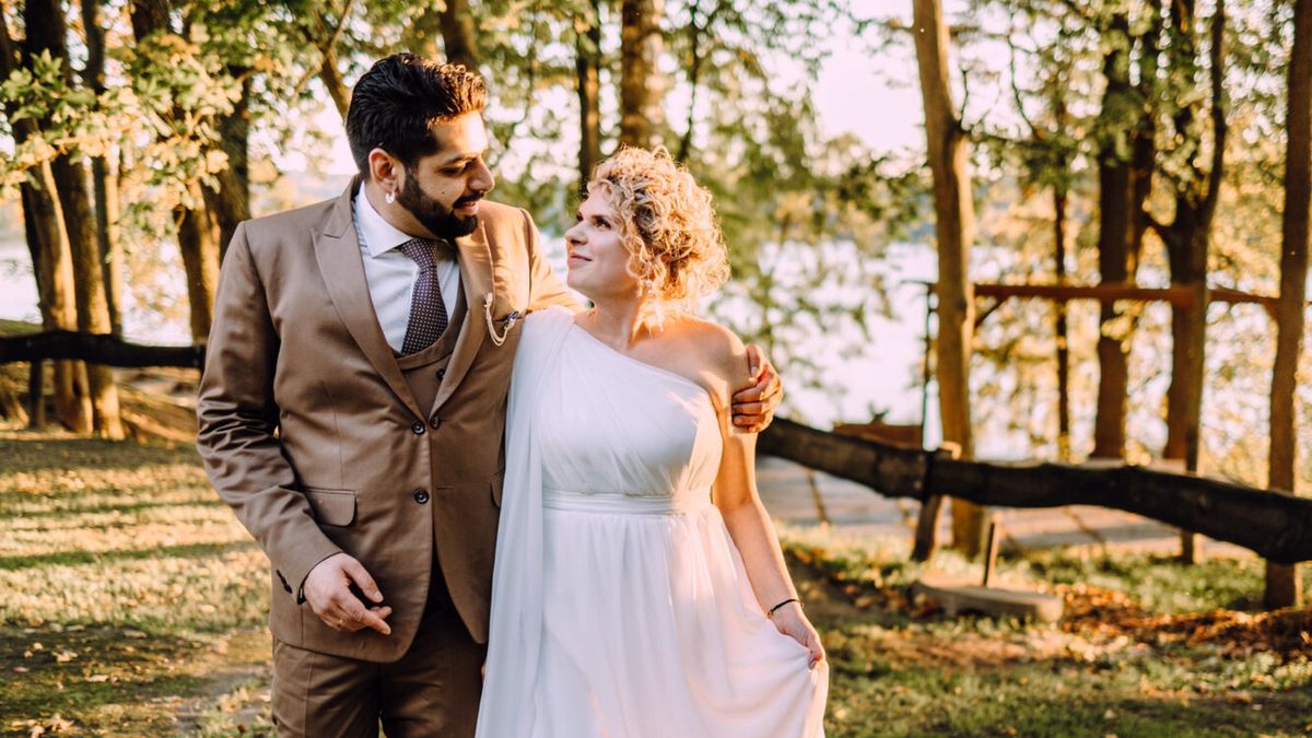 Alicja i Rishi w dniu ślubu