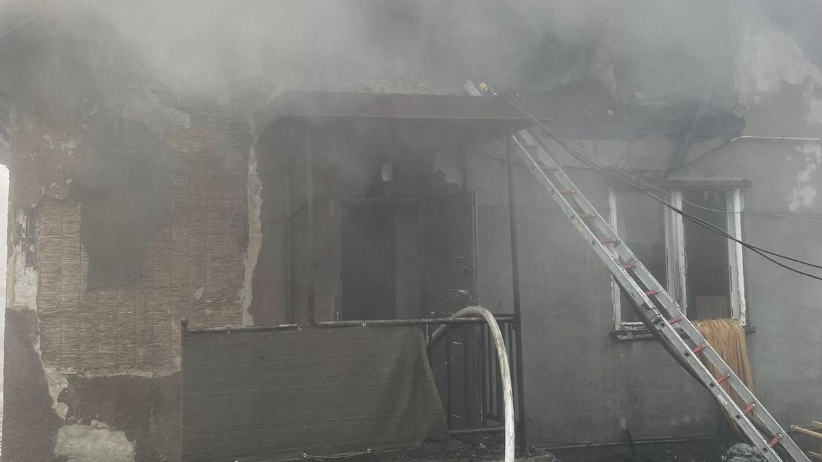 Pożar domu jednorodzinnego