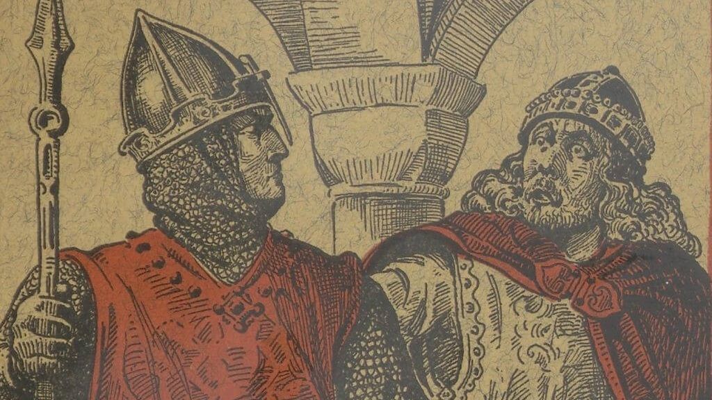 Bolesław Krzywousty i Zbigniew. XX-wieczna ilustracja