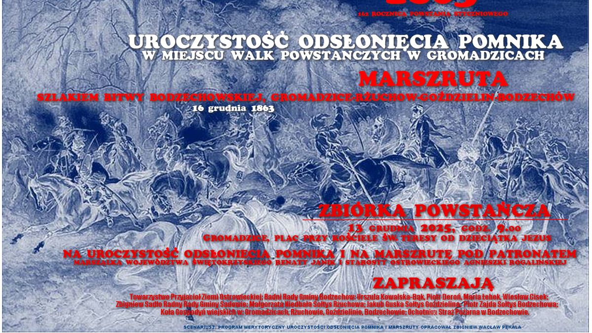 Uroczystość odsłonięcia pomnika