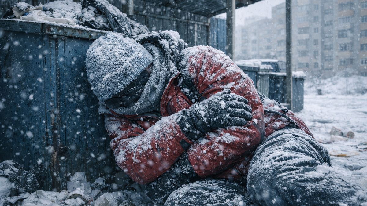 hipotermia, zima, śnieg, mróz