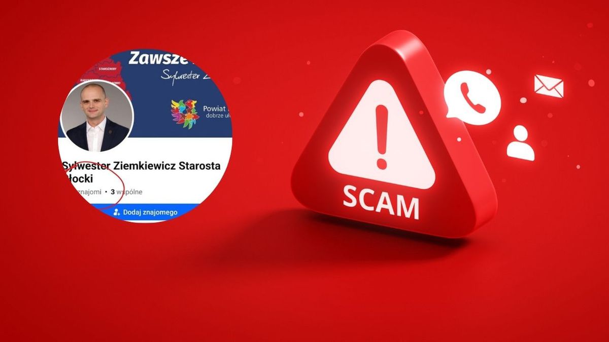 Fałszywe konta płockiego starosty