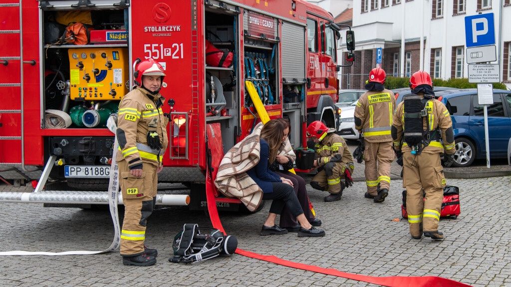 Ewakuacja w starostwie