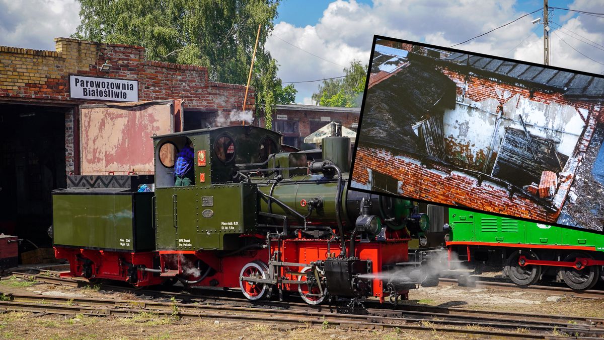 Białośliwie, wąskotorówka, dach