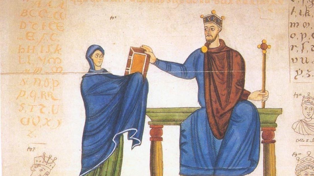 Mieszko II Lambert i księżna Matylda szwabska