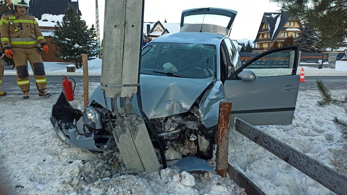 Kolizja w miejscowości Sierockie