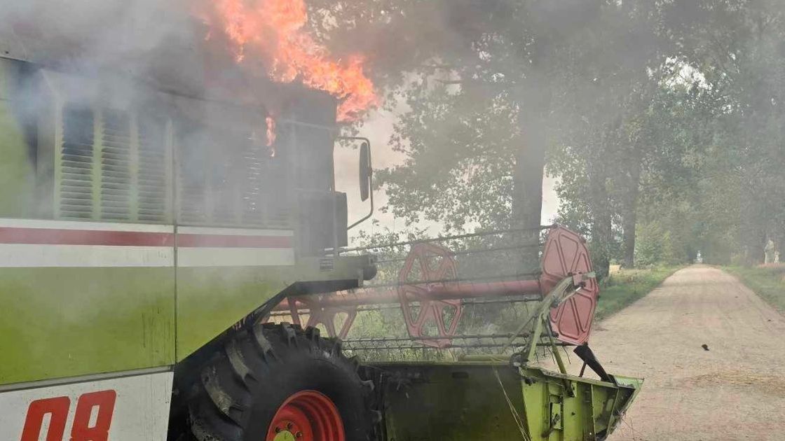 Pożar kombajnu