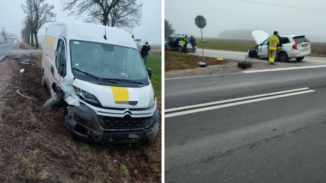 Kolejny manewr wyprzedzania zakończony w rowie