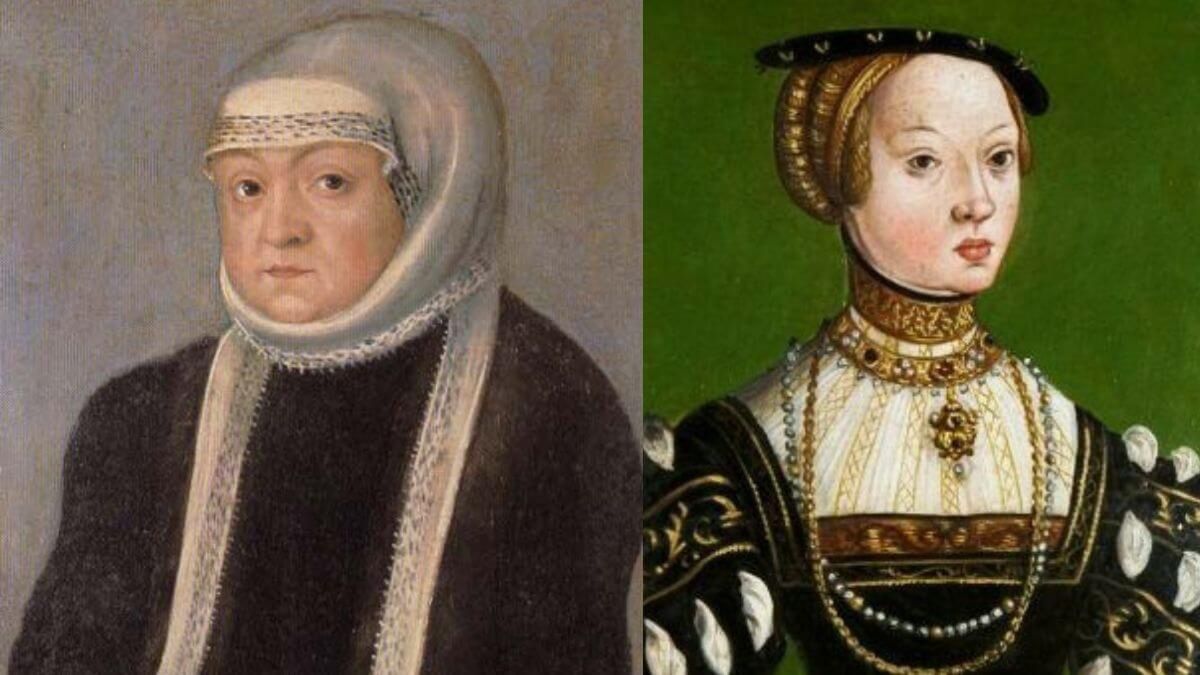 Bona Sforza i jej synowa Elżbieta Habsburżanka