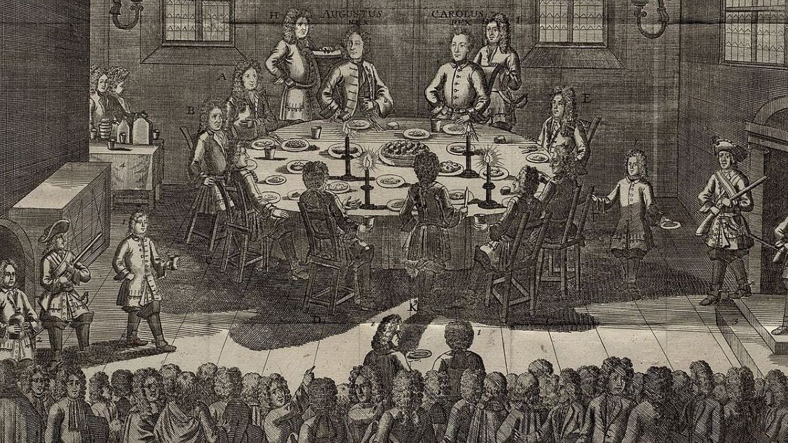 August II Mocny i Karol XII na zamku w Altranstädt