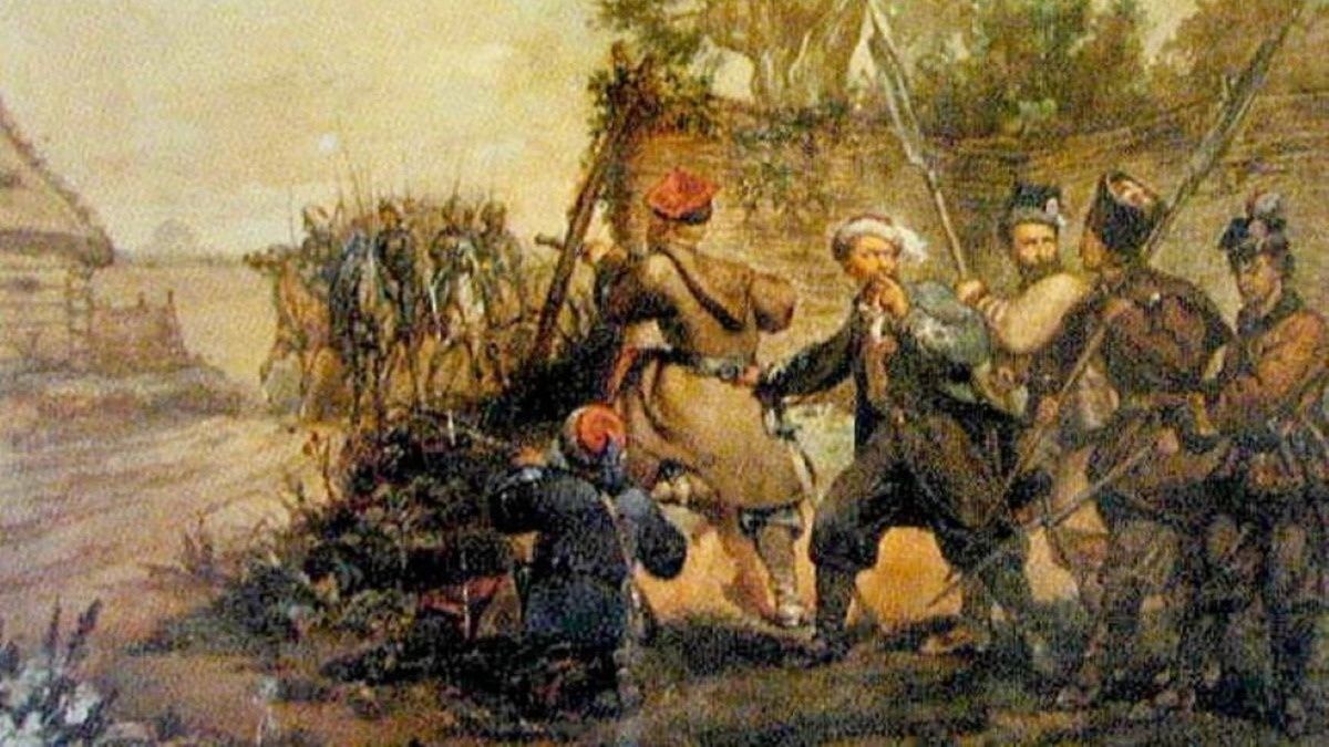 Bitwa pod Miechowem. Obraz Walerego Eljasz-Radzikowskiego