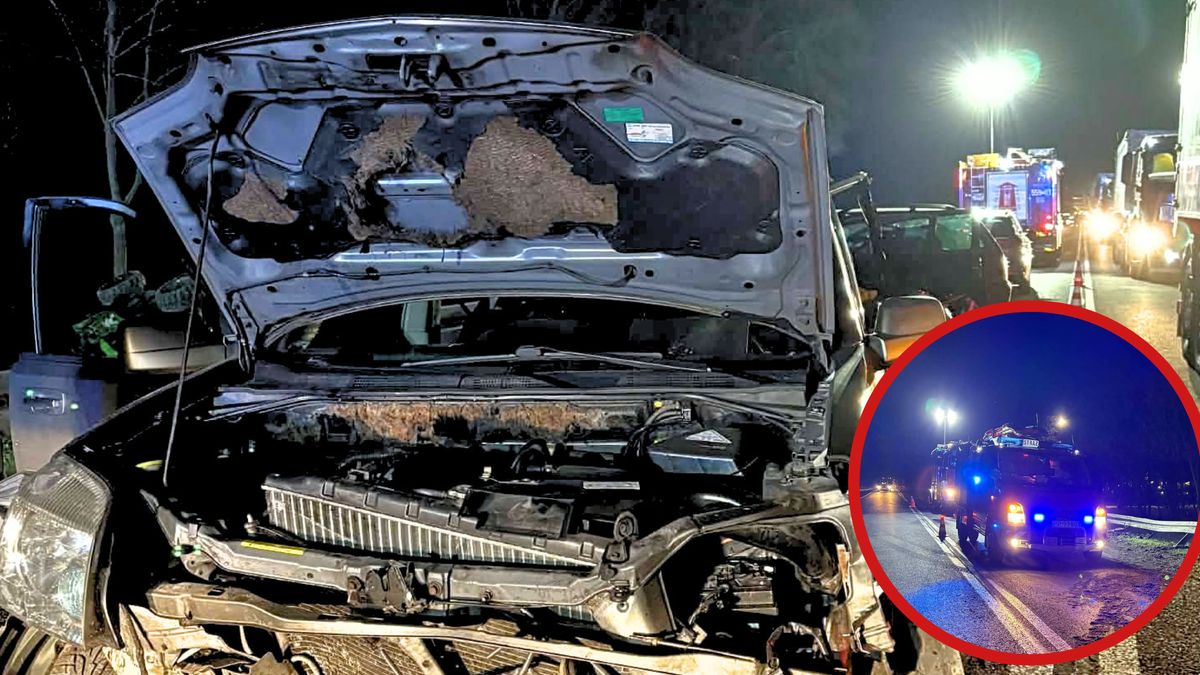 Wypadek na DK 10 w Śmiłowie