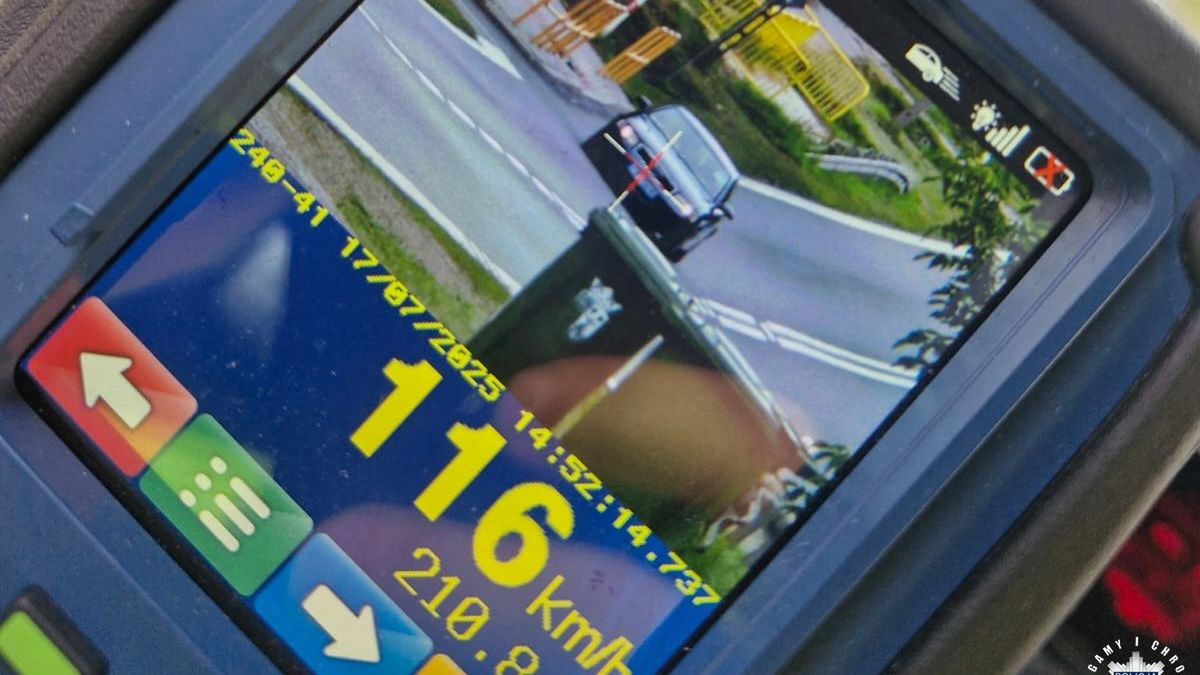 Widok z radaru policji