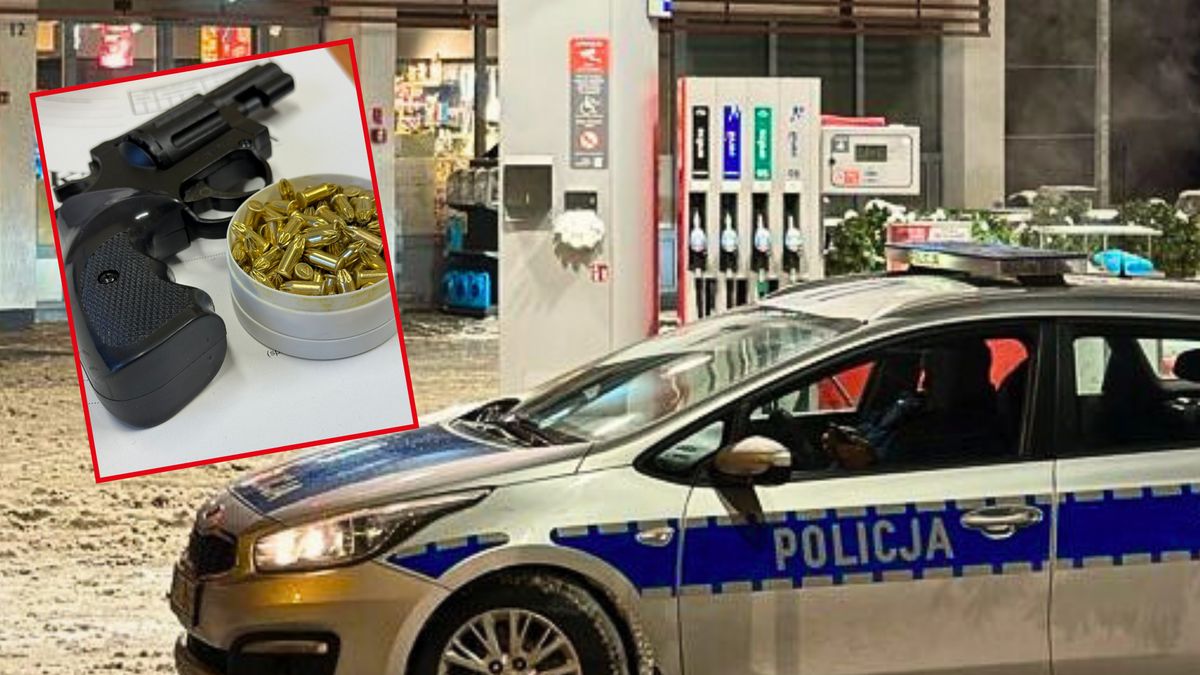 Akcja policji na stacji paliw w Chodzieży.