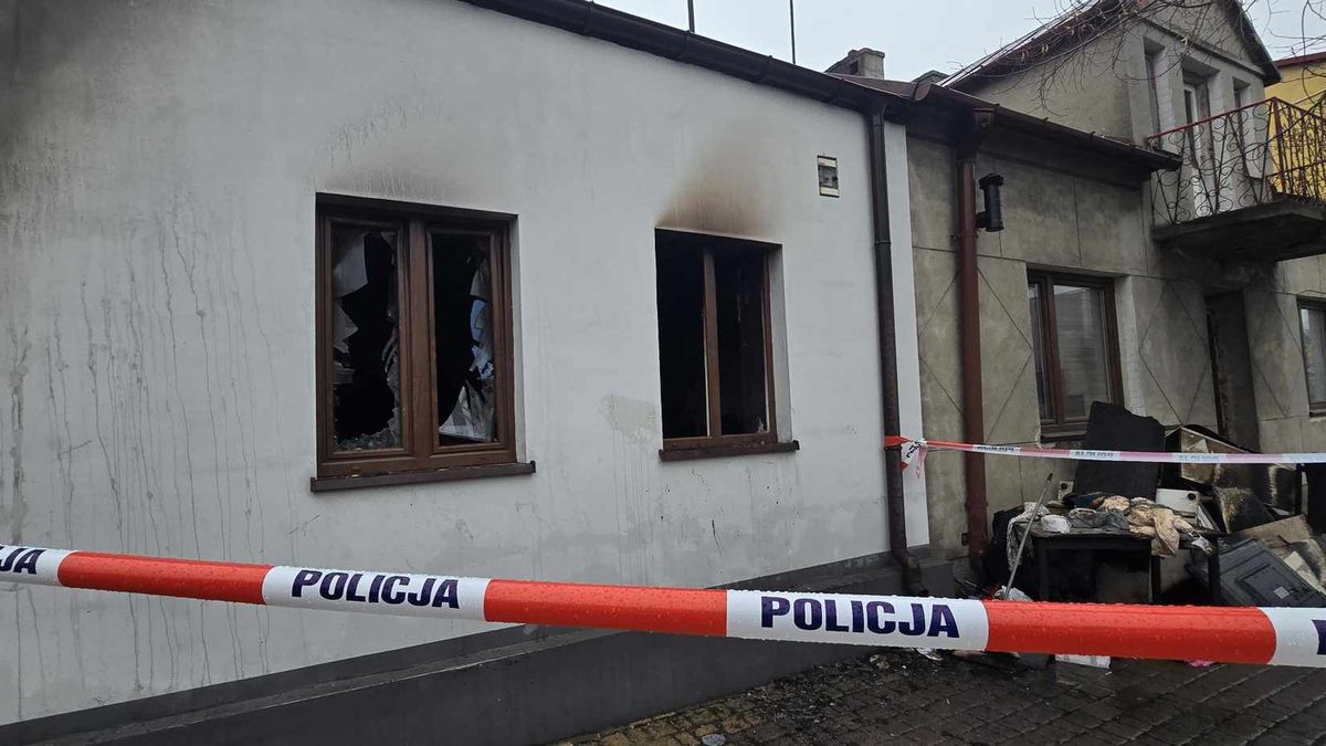 Pożar domu w Drobinie 