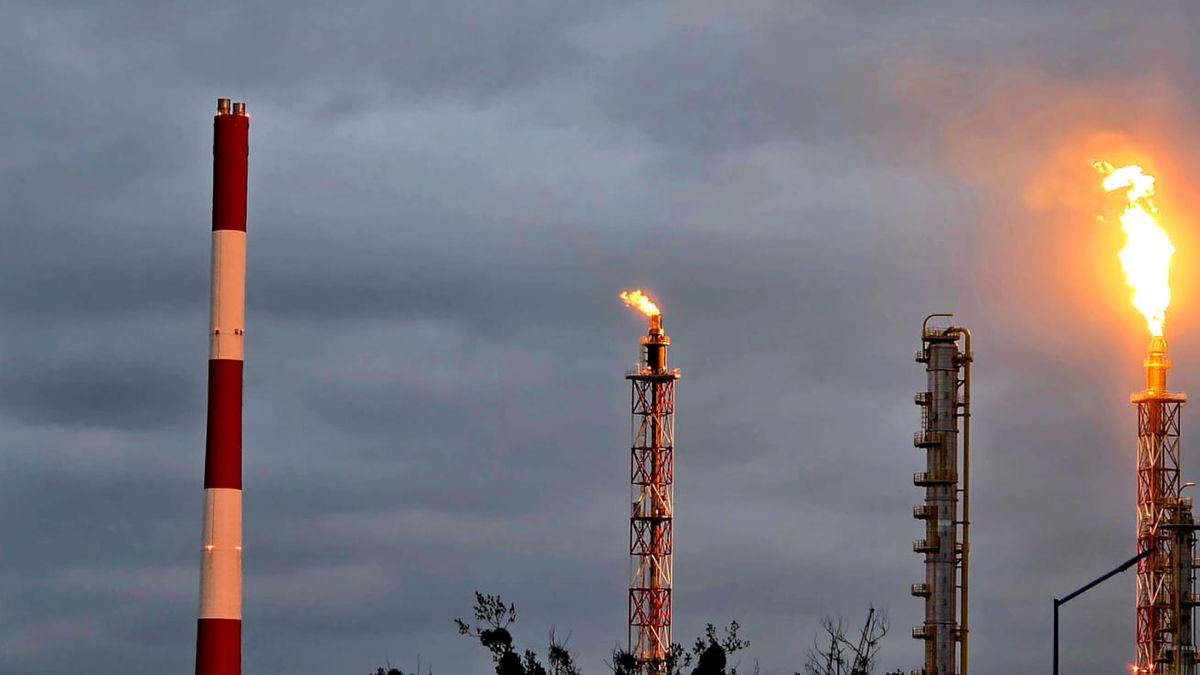 Płomień na instalacji 