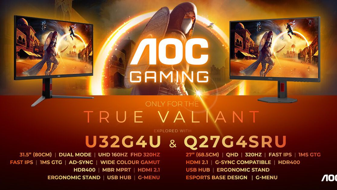 AGON by AOC prezentuje dwa nowe monitory z serii AOC GAMING - Q27G4SRU oraz U32G4U