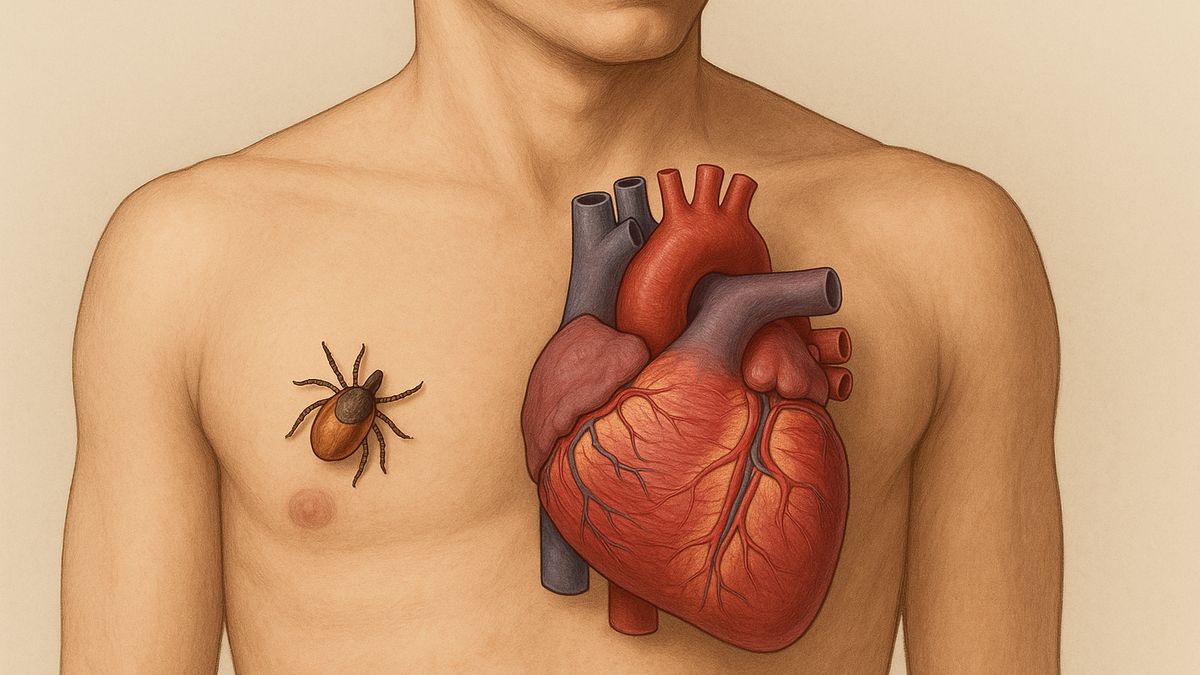 Kleszcze, serce, człowiek