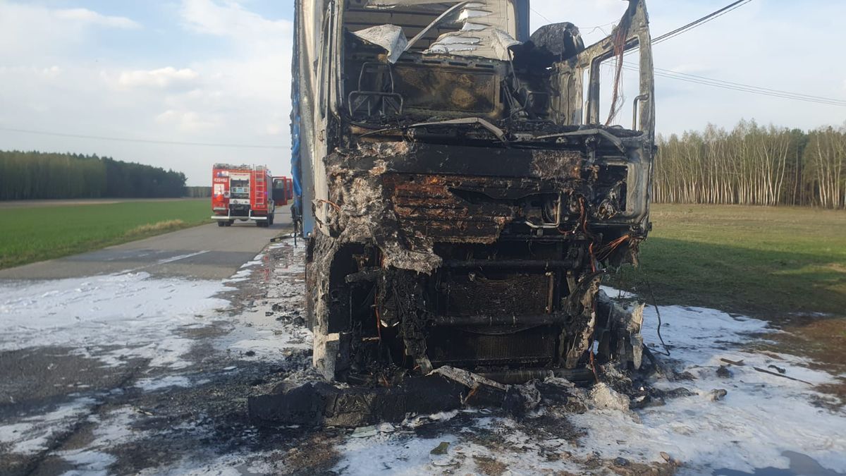 Pożar ciężarówki 