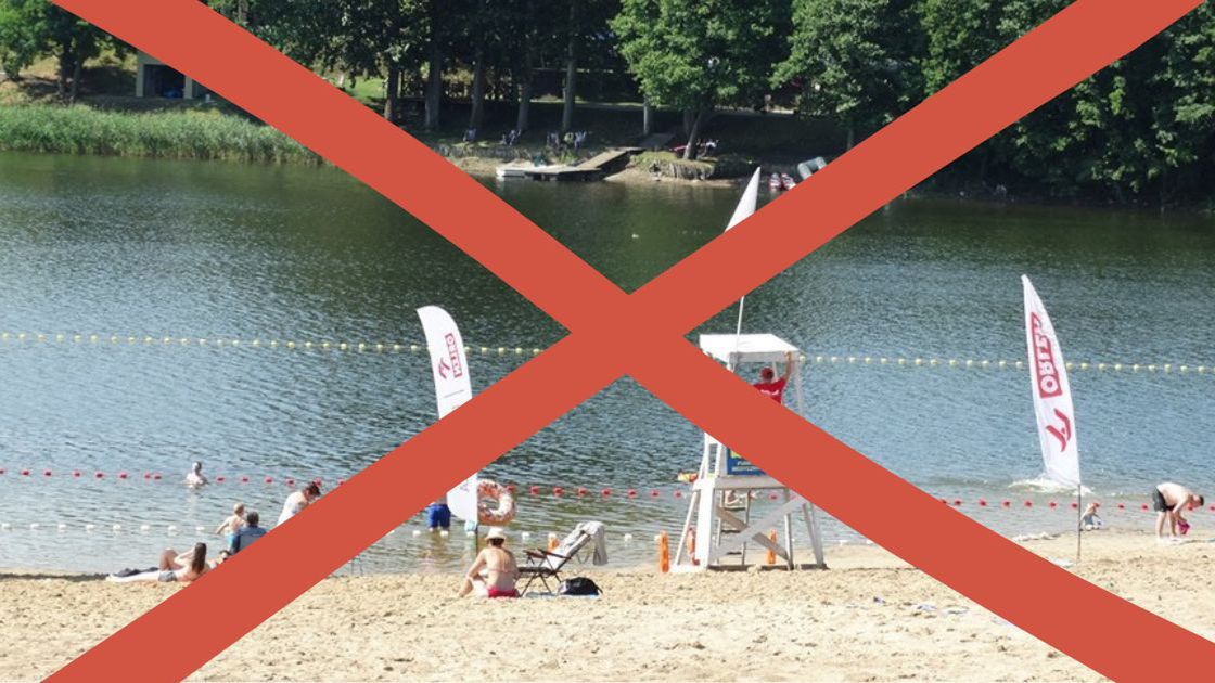 Zakaz kąpieli w Grabinie