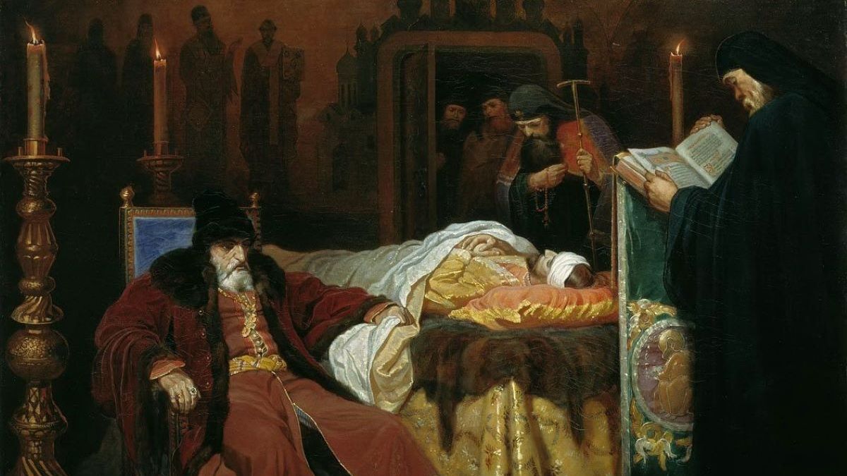 Iwan Groźny przy marach syna