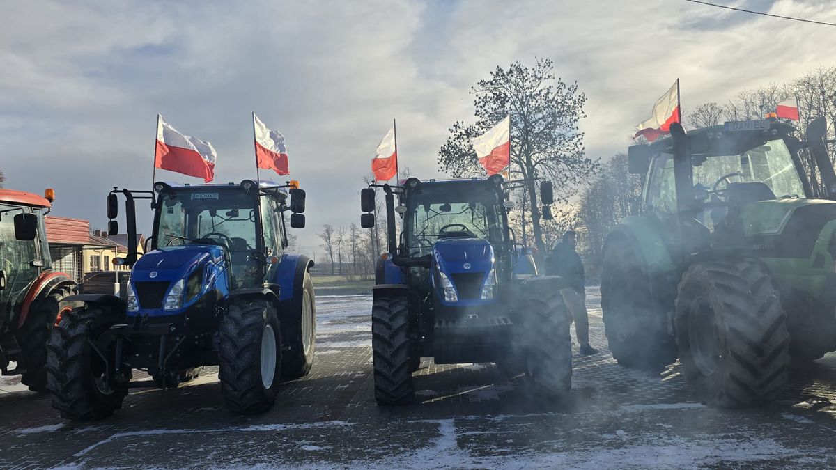 Protest rolników w Bielsku 