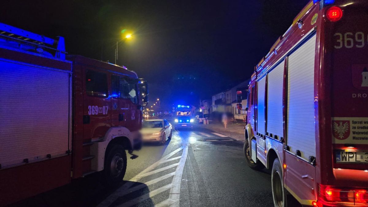 Potrącenie kobiety w Drobinie