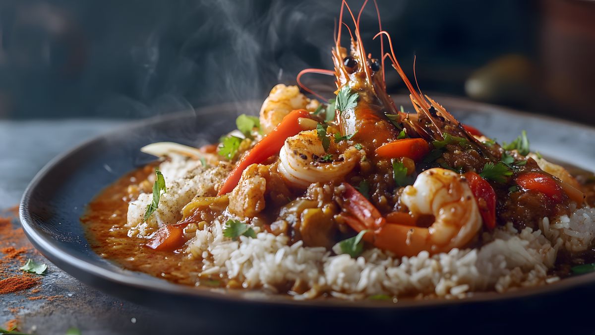 Explore a vibrant plate of New Orleans gumbo served over rice, featuring fresh shrimp and colorful vegetables. The aromatic dish promises a delightful culinary experience.
gumbo, rice, shrimp, vegetables, vibrant, New, Orleans, food, cuisine, cooking, steaming, plate, dish, herbs, spices, savory, meal, dinner, lunch, seafood, traditional, ingredients, gourmet, restaurant, culinary, colorful, presentation, aroma, fresh, flavorful, garnish, dining, recipe, bowl, spicy, sharing, feast, enjoyable, tasty, delicious, comforting, heartwarming, satisfaction, warmth, texture, homemade, rich, Southern, gumbo, rice, shrimp, vegetables, vibrant, new, orleans, food, cuisine, cooking, steaming, plate, dish, herbs, spices, savory, meal, dinner, lunch, seafood, traditional, ingredients, gourmet, restaurant, culinary, colorful, presentation, aroma, fresh, flavorful, garnish, dining, recipe, bowl, spicy, sharing, feast, enjoyable, tasty, delicious, comforting, heartwarming, satisfaction, warmth, texture, homemade, rich, southern