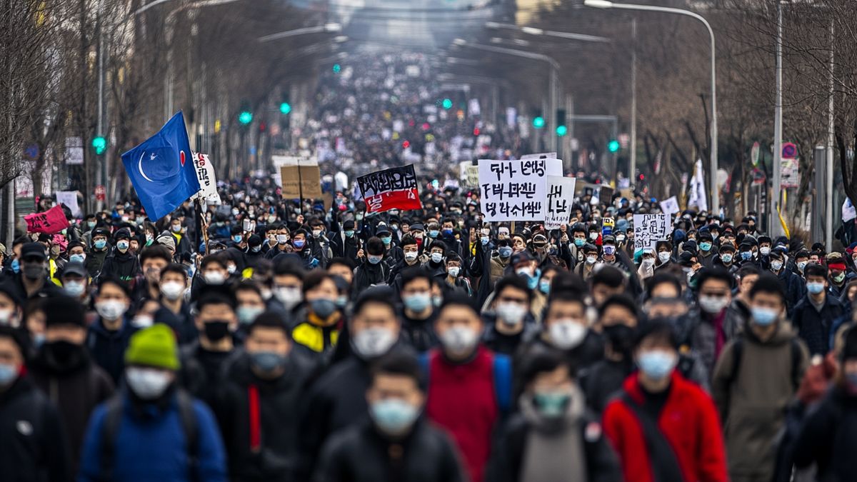 protesty w Korei Południowej 
