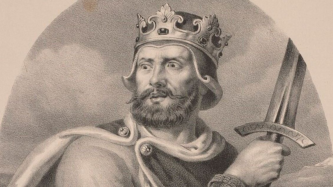 Bolesław Krzywousty. Grafika Aleksandra Lessera.