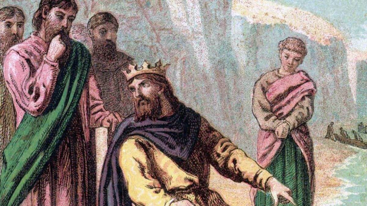 Knut Wielki w otoczeniu dworzan